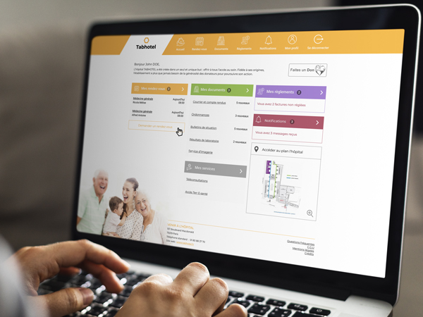Portail patient pour les hôpitaux Tabhotel