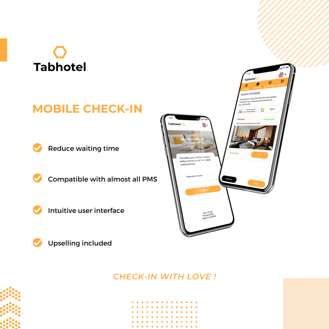 Tabhotel mobile check-in pour hôtels