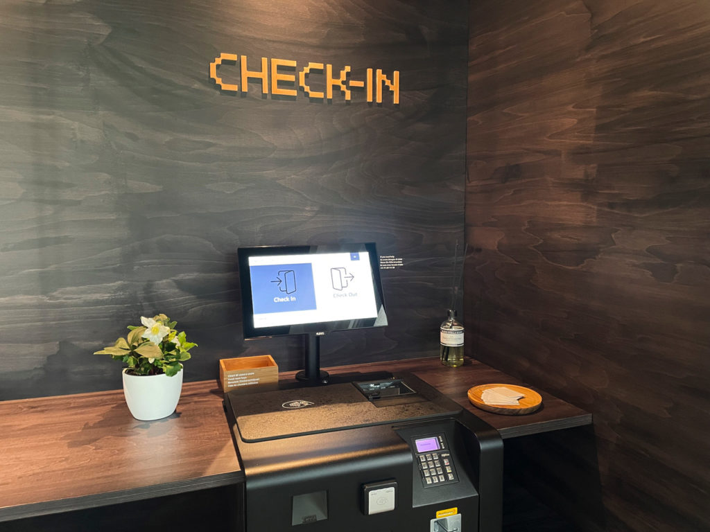 Tabhotel’s check-in kiosk at Riva Riva Rooms & Studios Tabhotel's check-in kiosk at Riva Riva Rooms & Studios