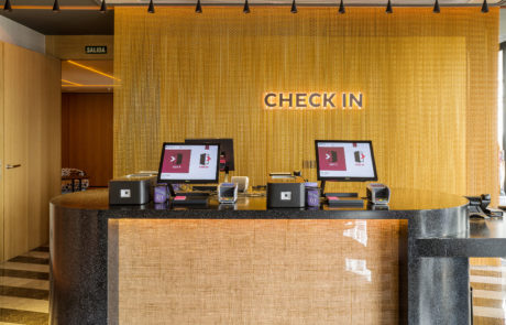 Self check-in kiosk by Tabhotel at the Pestana CR7 Madrid hotel
