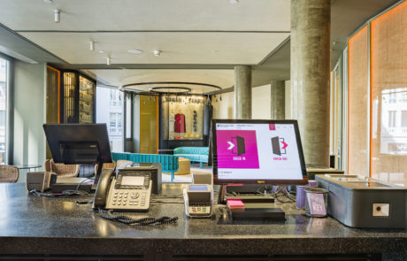 Self check-in kiosk by Tabhotel at the Pestana CR7 Madrid hotel