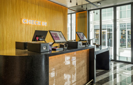 Self check-in kiosk by Tabhotel at the Pestana CR7 Madrid hotel