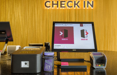 Self check-in kiosk by Tabhotel at the Pestana CR7 Madrid hotel